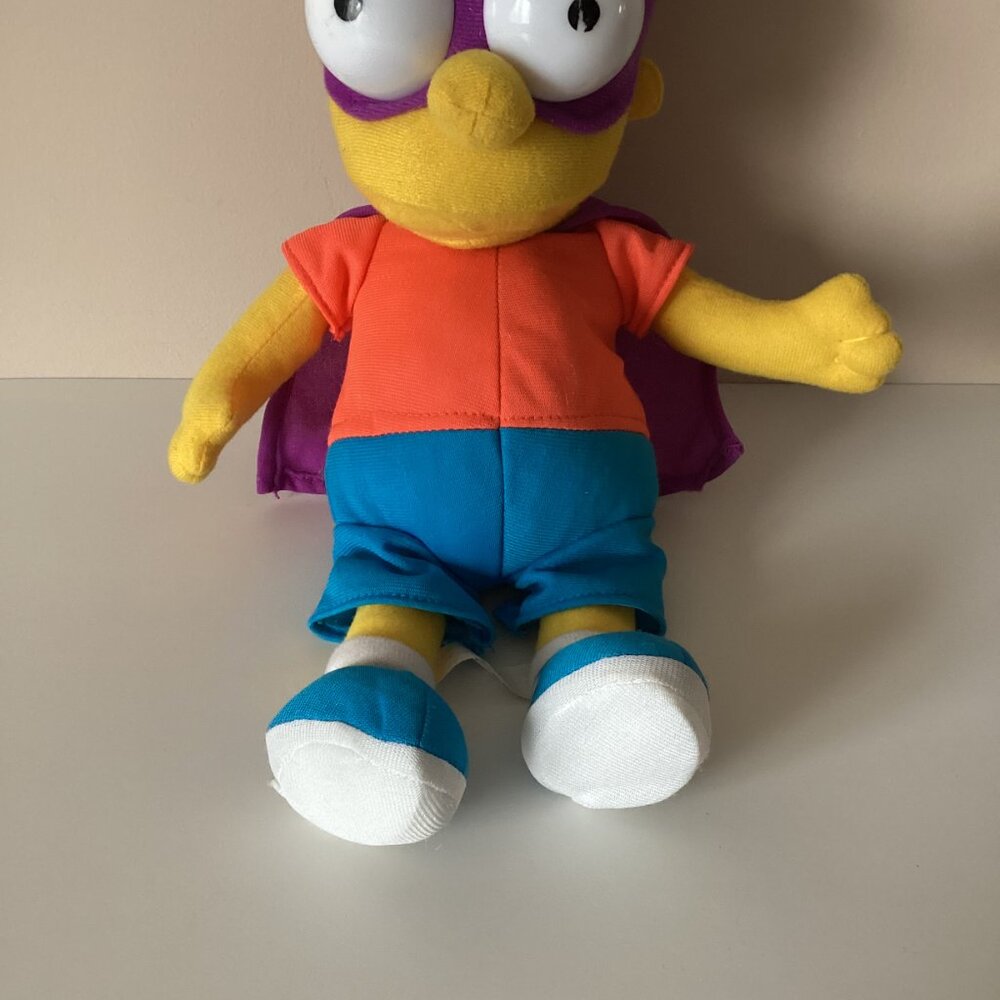 Bartman Bart Simpson Purple Mask & Cape Plush Toy Vintage 2005 Collectable - Picture 3 of 8